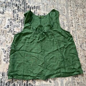 CP Shades Linen oversized Tank top Small Green